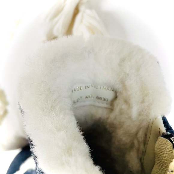 PRADA | 38 / 8 | Linea Rossa Sport Shearling-Trimmed Suede High-Top Sneaker Boot - Picture 5 of 9